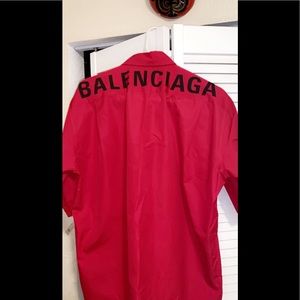 Balenciaga men’s button down polo oversized fit